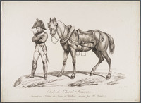 TvB G 5153
          <br/>
          Pijp rokende soldaat bij zijn paard (serie paarden studies)
          <br/>
          <em>Jazet, Jean Pierre Marie (1788-1871)</em>
